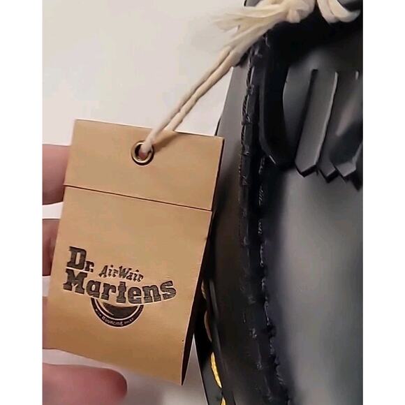 NWT Dr. Martens Tassel Loafers Black Leather Platform M7/W8 Goth Y2K - Picture 8 of 13